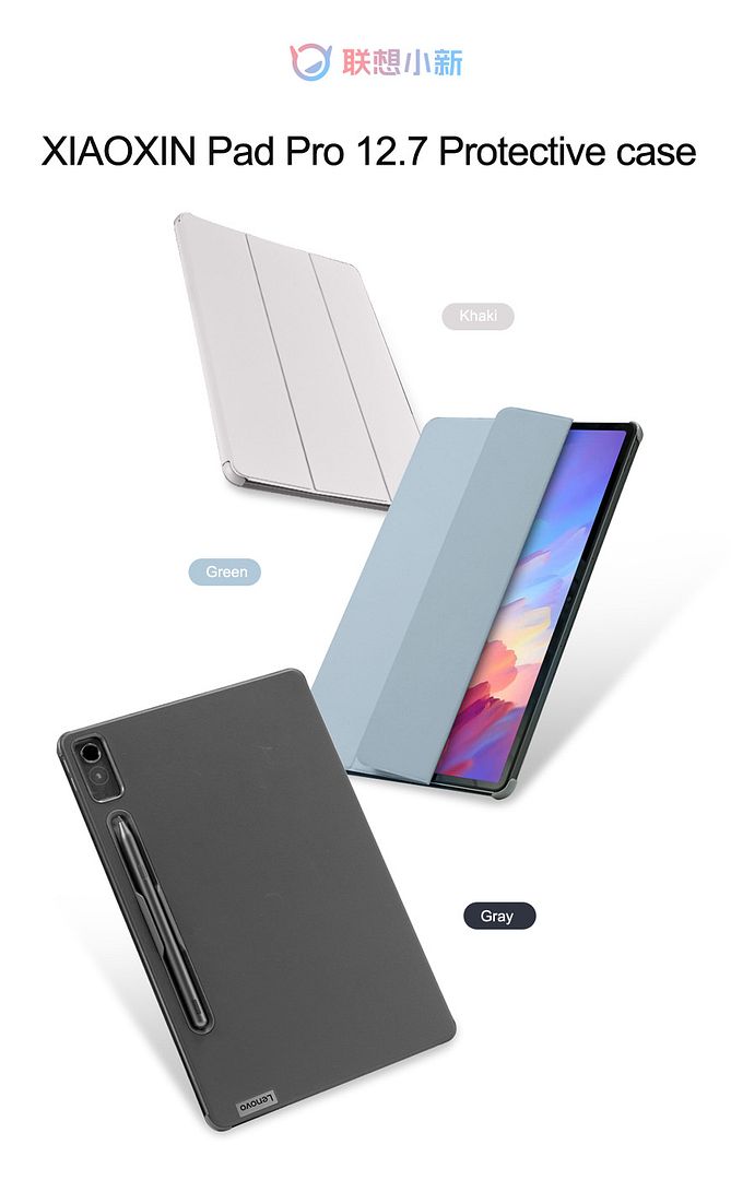 Original Lenovo Xiaoxin Pad Pro 12.7 Folio Case Protective Case
