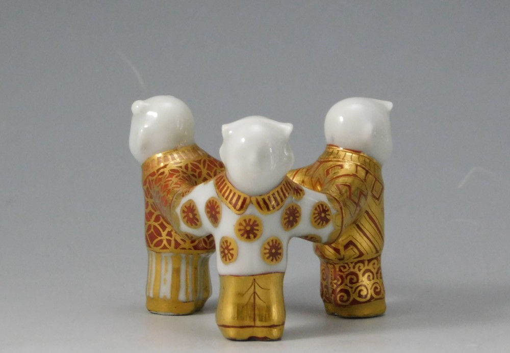 五代 真葛香斎 金ラン三人形 蓋置 | いとう鳳凰堂古美術店