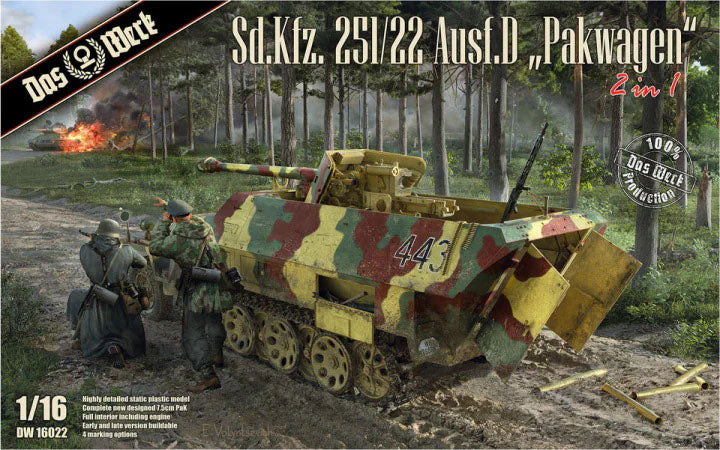 Das Werk 1/16 German SdKfz 251/22 Ausf.D Pakwagen DW16022