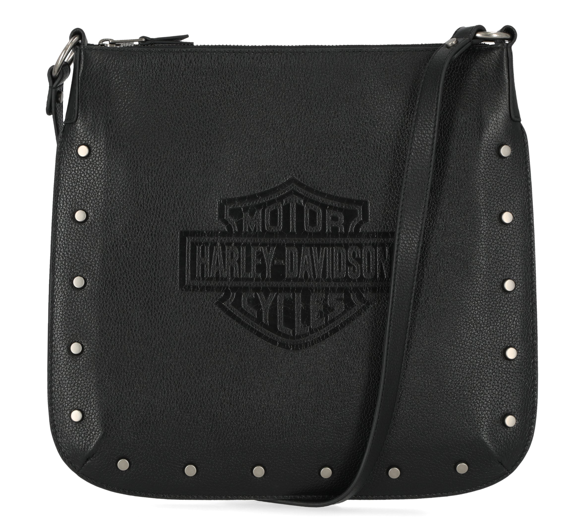 Harley-Davidson® Large Flat Stud Crossbody - Black | House of Harley®