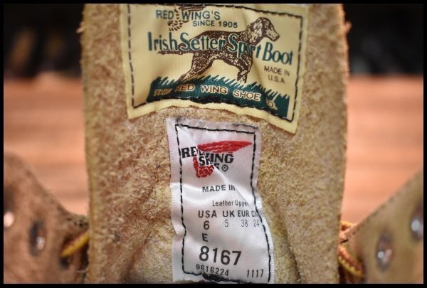 6E 良品 犬タグ復刻 17年】レッドウィング 8167 スエード アイリッシュ