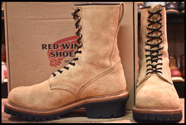 9.5D 箱付 美品 19年】レッドウィング 9211 スエード ロガー タン
