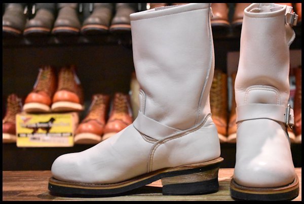 5.5D 良品 BEAMS別注 03年】レッドウィング 8275 エンジニア 白