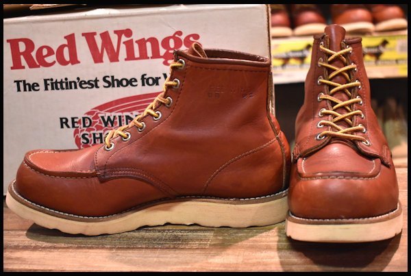 7.5E 箱付 良品 旧半円犬タグ 92年9月刻印】レッドウィング 875 アイ