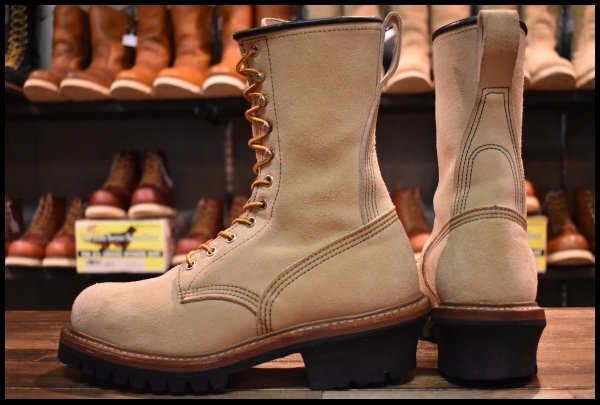 7D 良品 09年】レッドウィング 8211 スエード ロガー ホーソーン