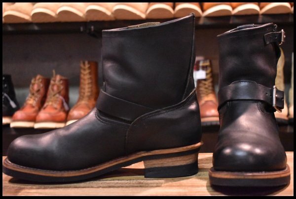 9.5D 良品 07年】レッドウィング 8182 ショート エンジニア 黒