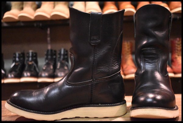 7E 良品 羽タグ 00年】レッドウィング 8169 ペコス 黒 ブラック