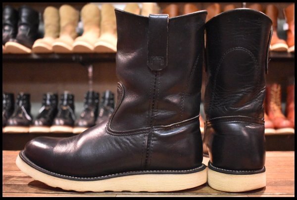 7E 良品 羽タグ 00年】レッドウィング 8169 ペコス 黒 ブラック