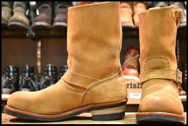 9D 良品 10年】レッドウィング 8178 スエード エンジニア 茶 ミュール