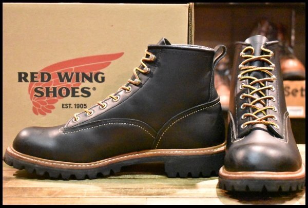 8.5D 箱付 美品 10年】レッドウィング 2934 ラインマン 黒 ブラック