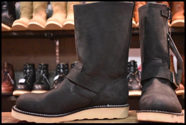 7.5D 未使用 08年】レッドウィング 2974 エンジニア ヌバック 黒