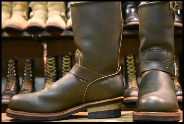 8D 良品 PT99刺繍】レッドウィング 8273 エンジニア 緑 カンガタン