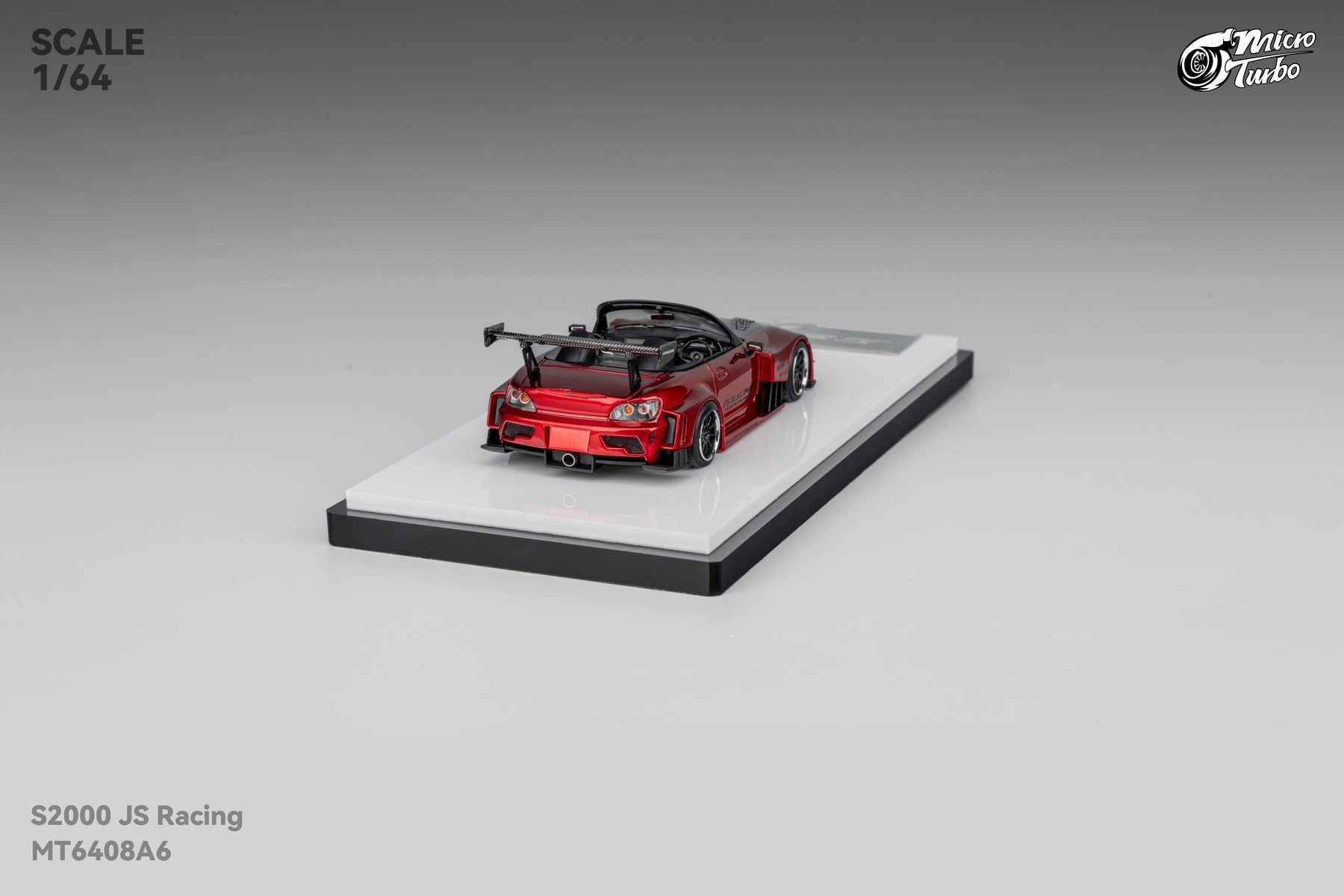 Microturbo 1:64 Custom Honda S2000 JS Racing Transparent Red