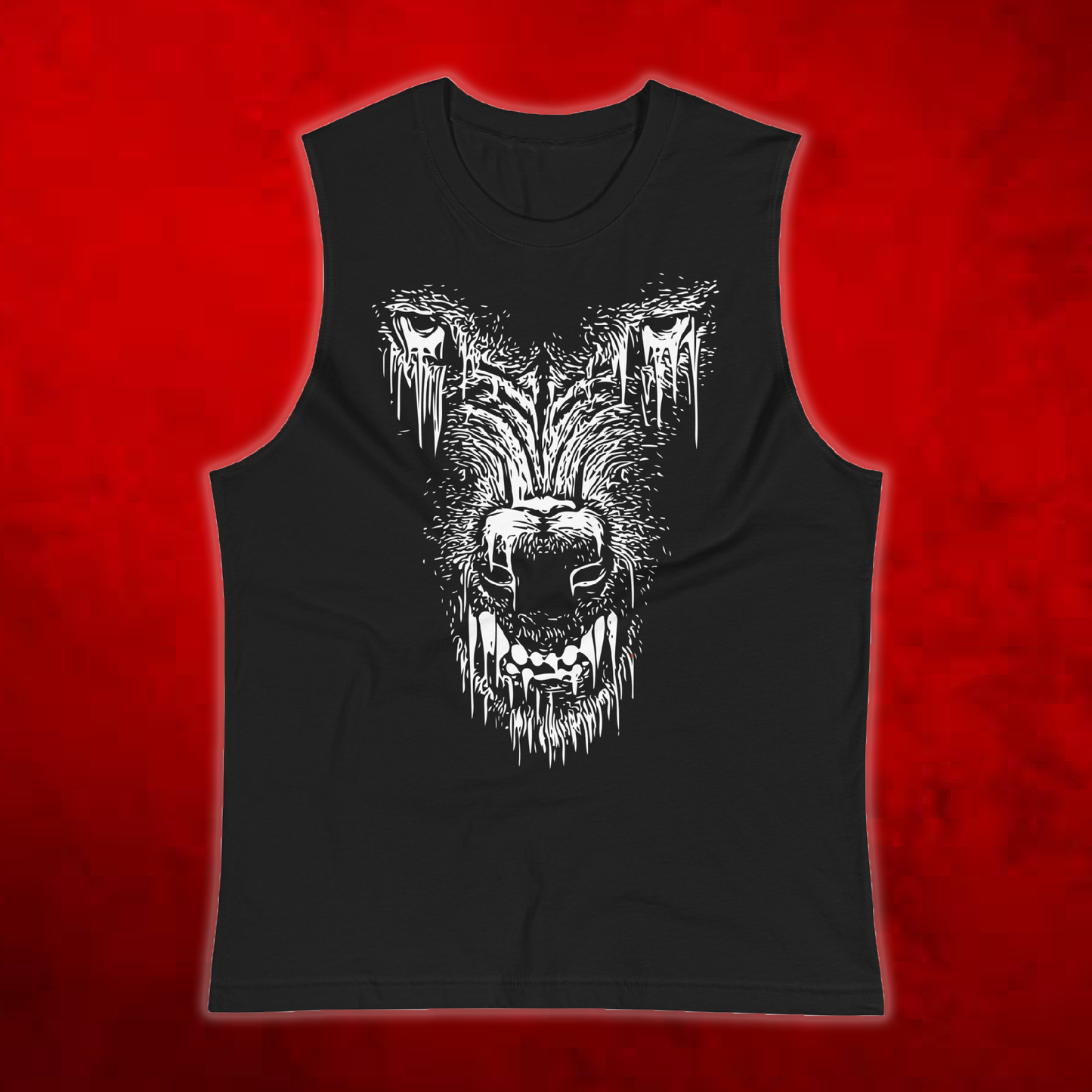 Drippy Wolf Sleeveless Shirt – Alpha Howse
