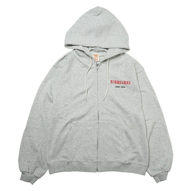 15周年ZIPパーカー 〈自主企画〉［グレー］ | ハンブレッダーズ