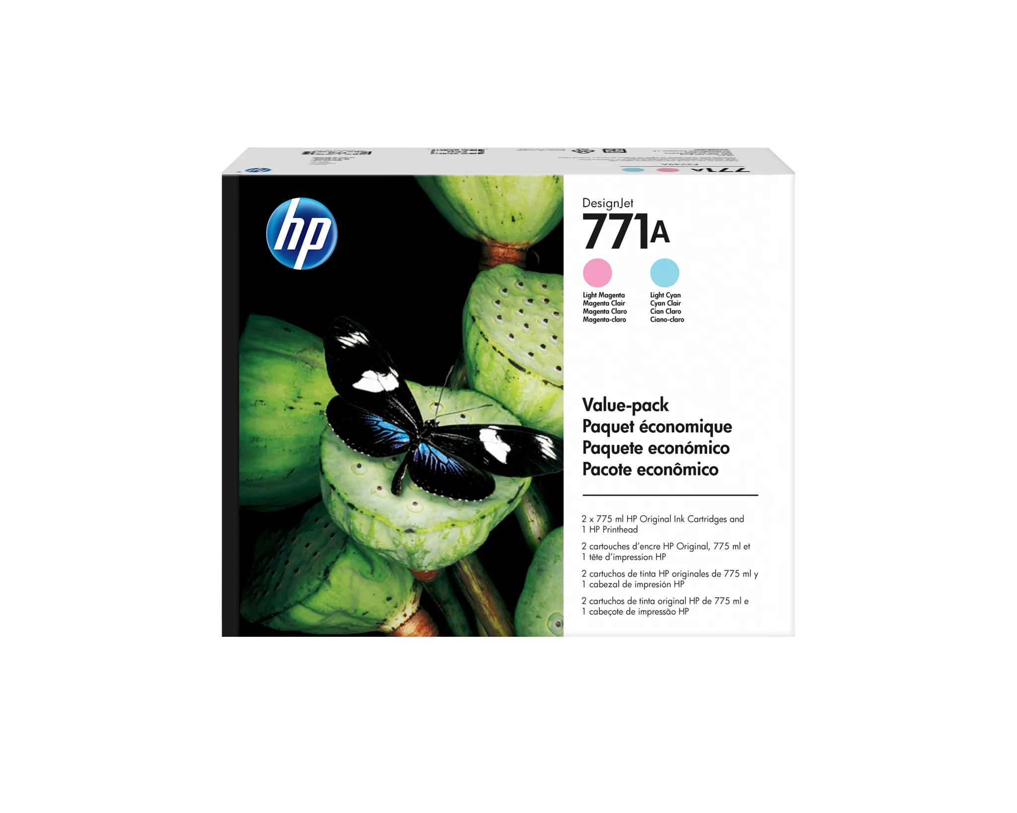 HP® 771 Matte Black/Chromatic Red DesignJet Printhead (CE017A)