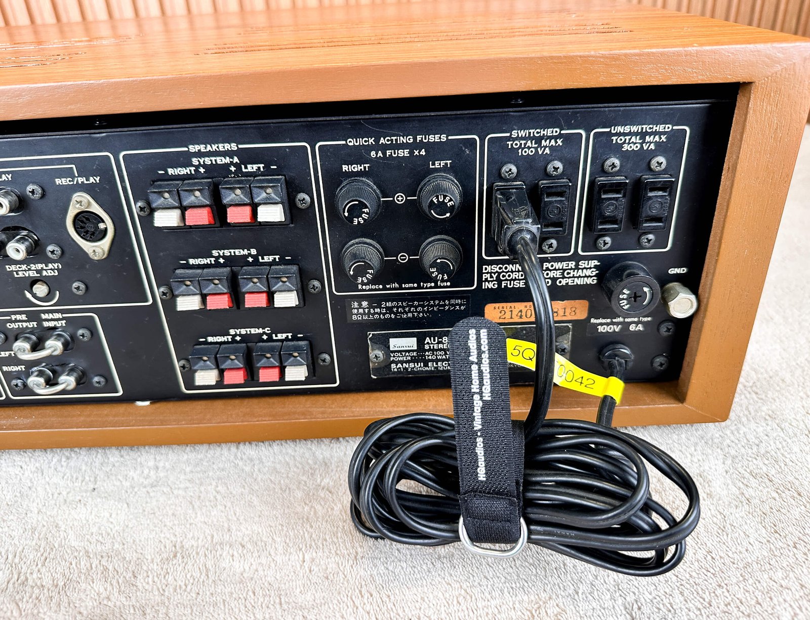 FULLY SERVICED SANSUI AU-8500 AMPLIFIER – 1-YEAR WRT – PURE