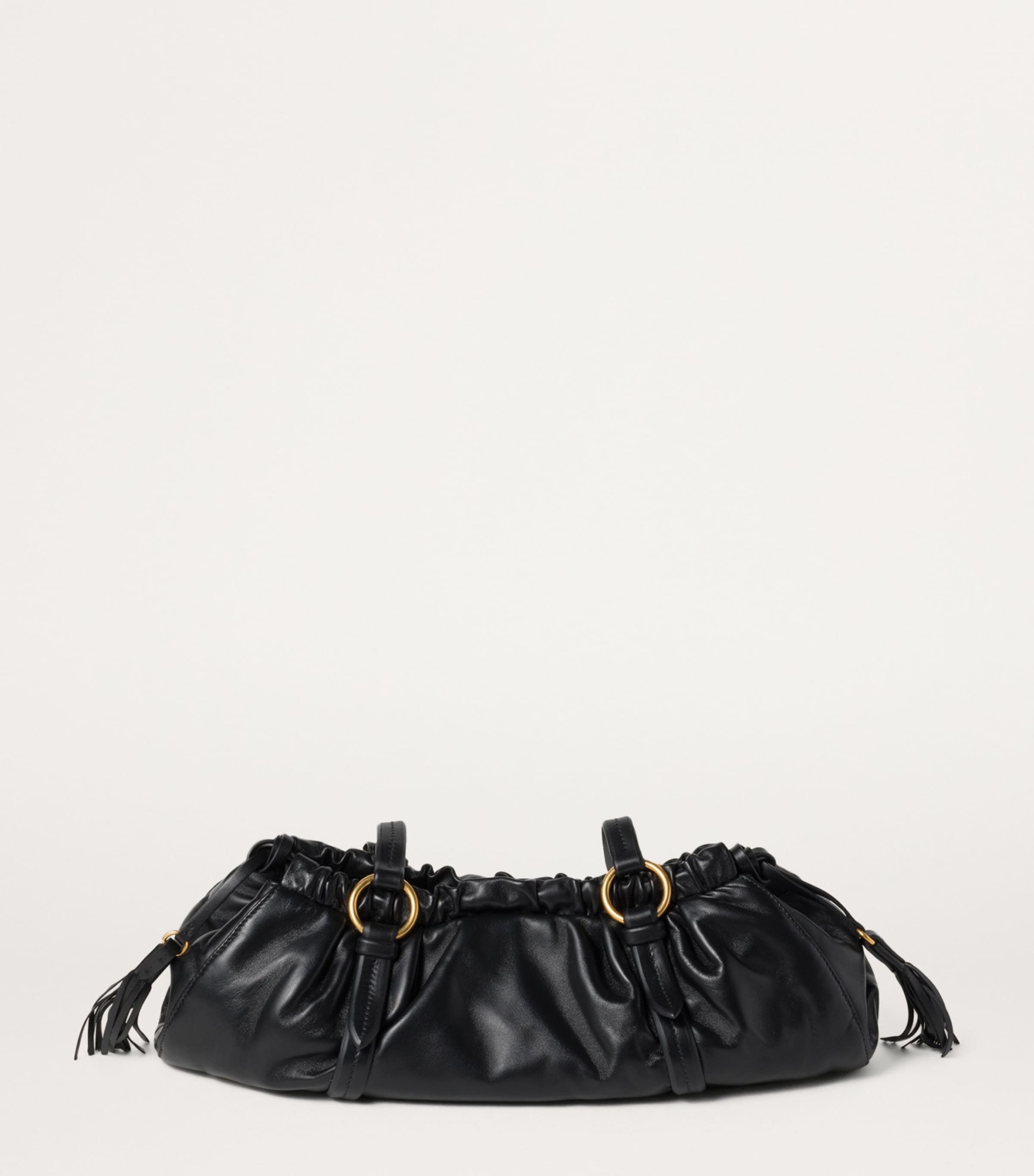 Miu Miu Black Leather Joie Shoulder Bag | Harrods DE