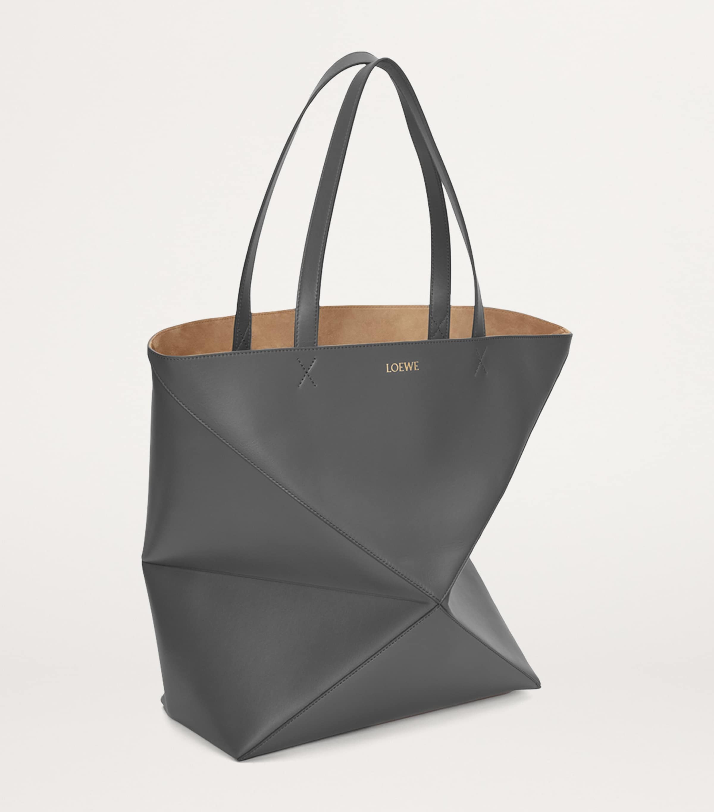 LOEWE Grey Extra Large Leather Puzzle Fold Tote Bag | Harrods US