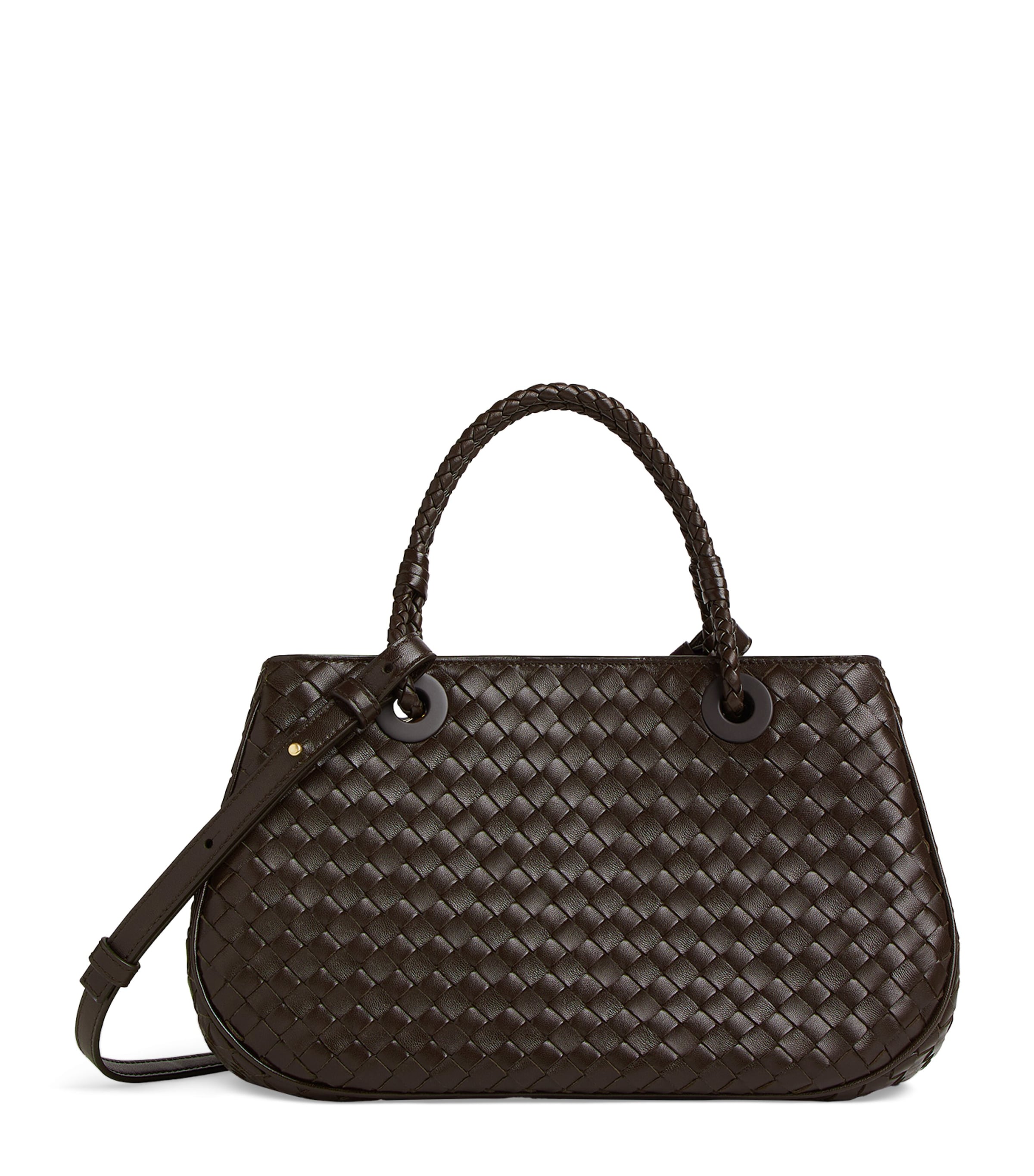 Bottega Veneta Grey Leather Basket Shoulder Bag | Harrods US
