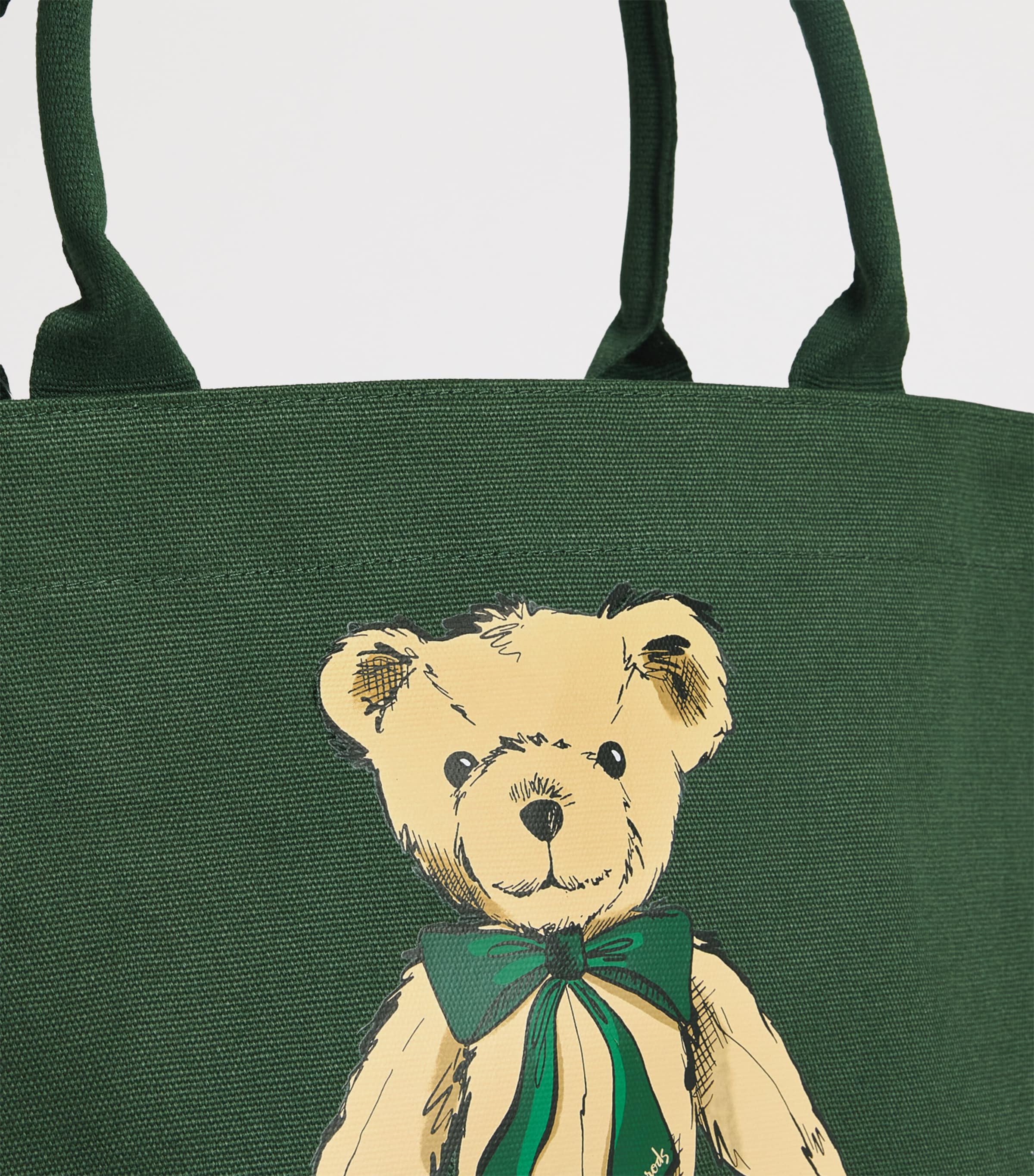 Harrods Green Medium Henry Bear Tote Bag | Harrods US