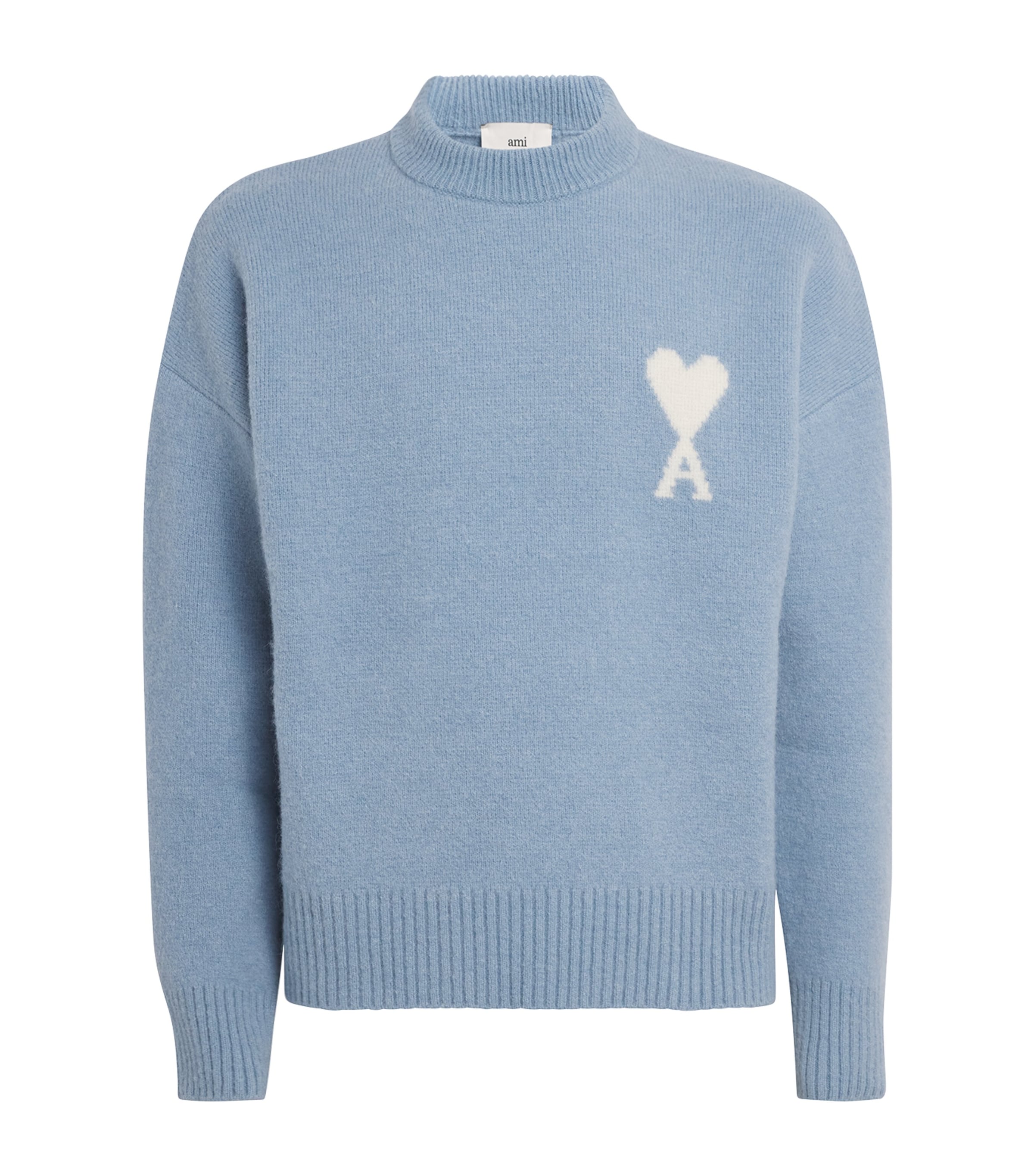AMI Paris Blue Alpaca-Blend Ami de Coeur Sweater | Harrods DE