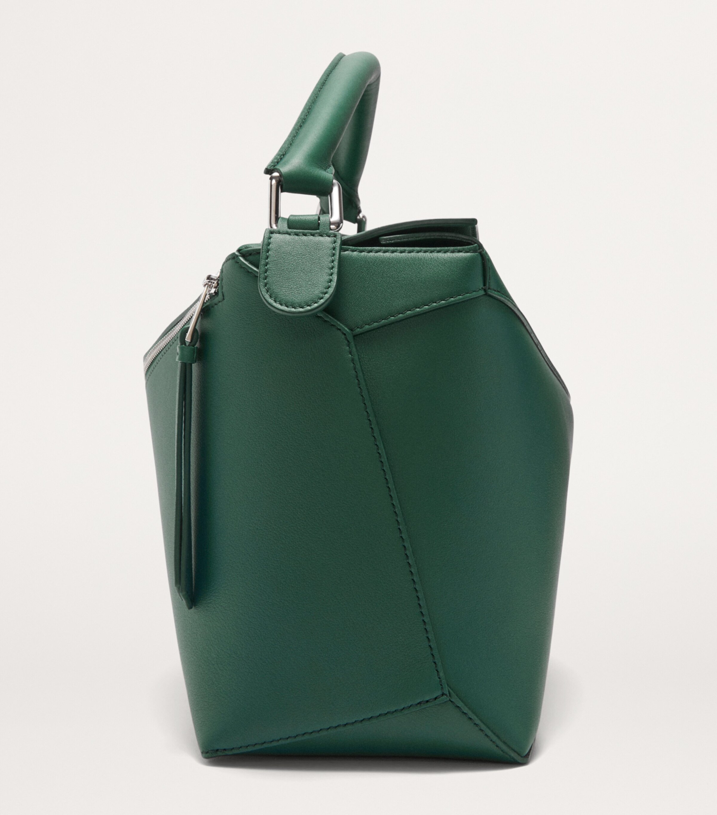 LOEWE Green Large Leather Puzzle Edge Top-Handle Bag | Harrods US