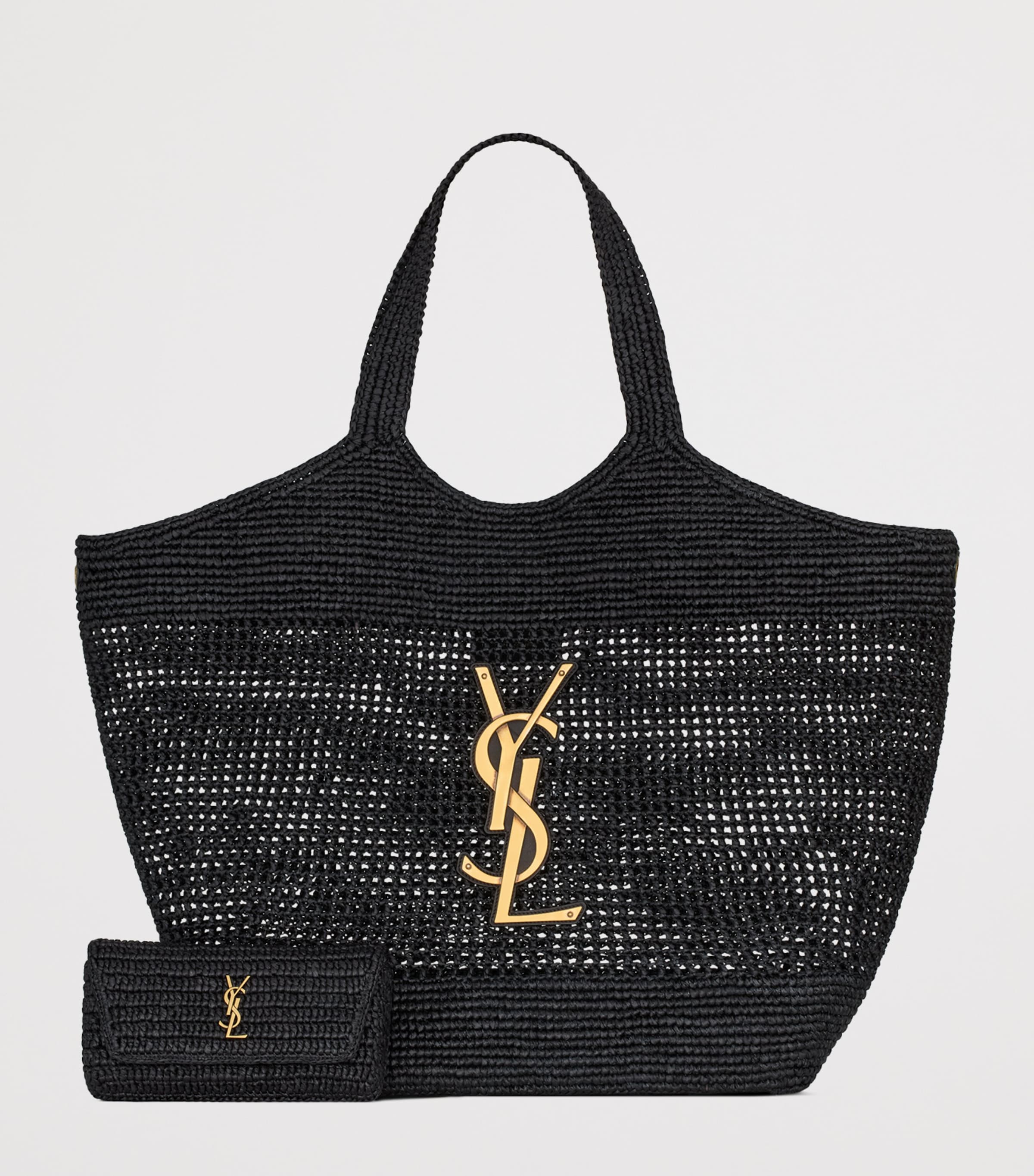 Saint Laurent Black Maxi Icare Tote Bag | Harrods UK