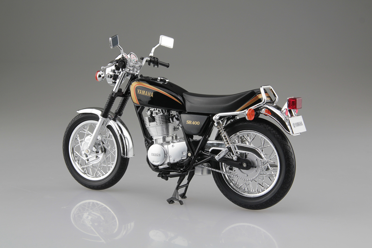SKYNET 1/12 YAMAHA SR400 ブラックゴールド * | 鉄道模型・プラモデル