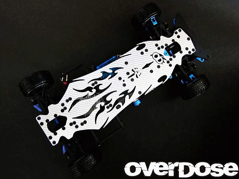 オーバードーズ OD1068 シルバーカーボンシャーシセット For DRB用