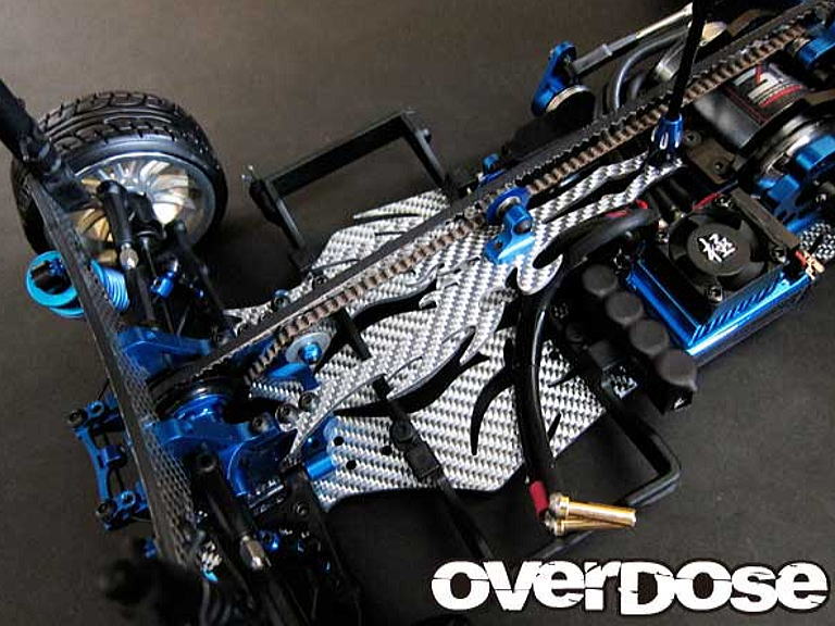 オーバードーズ OD1068 シルバーカーボンシャーシセット For DRB用
