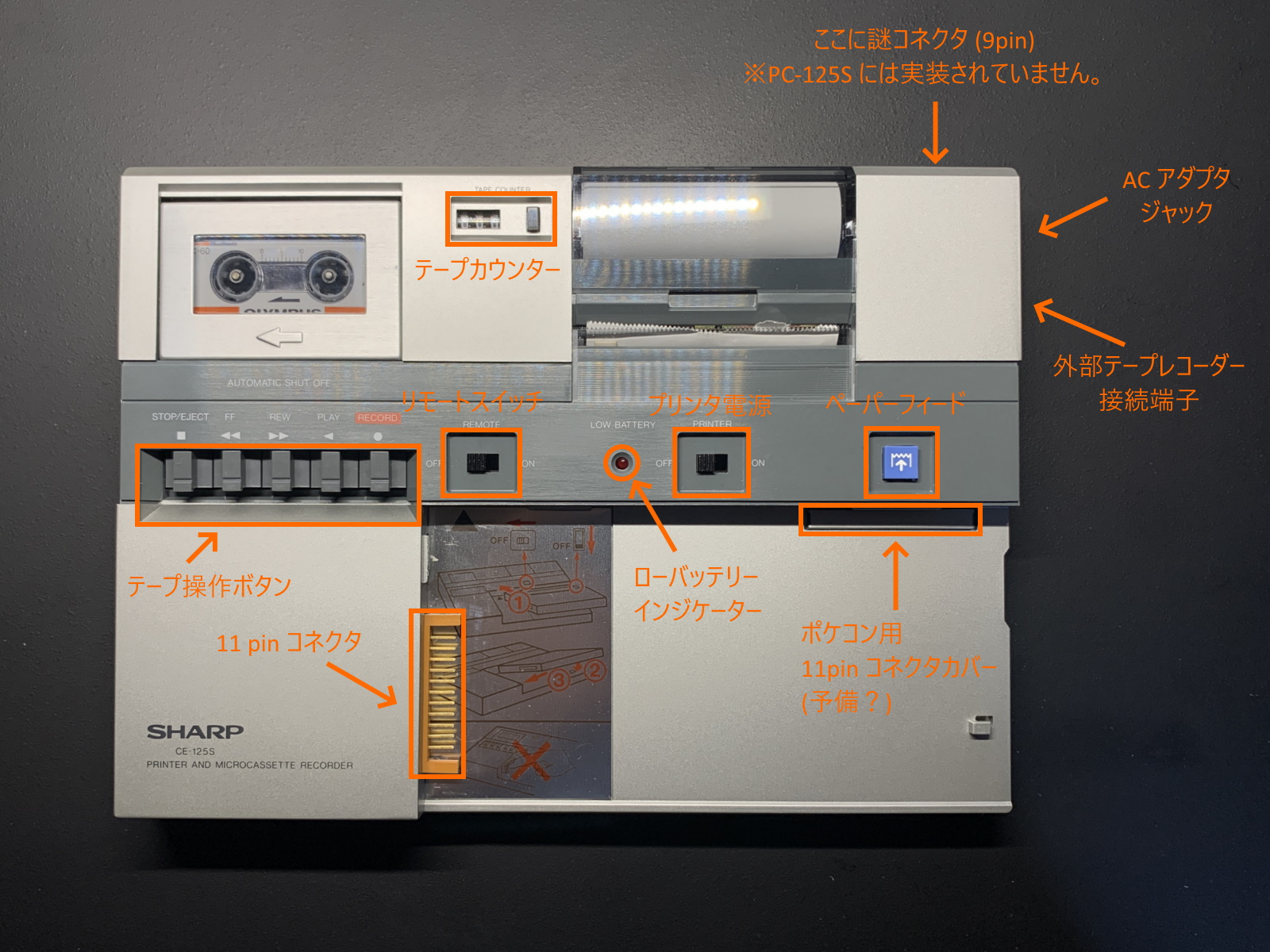 SHARP CE-125(S) の使い方