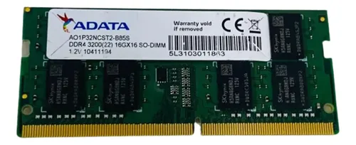 Memoria Adata Ddr4 16gb Notebook 3200mhz 2rx8 | MercadoLivre