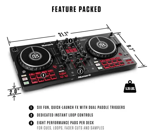 Controlador Dj Numark Mixtrack Pro 2 Decks Áudio Usb