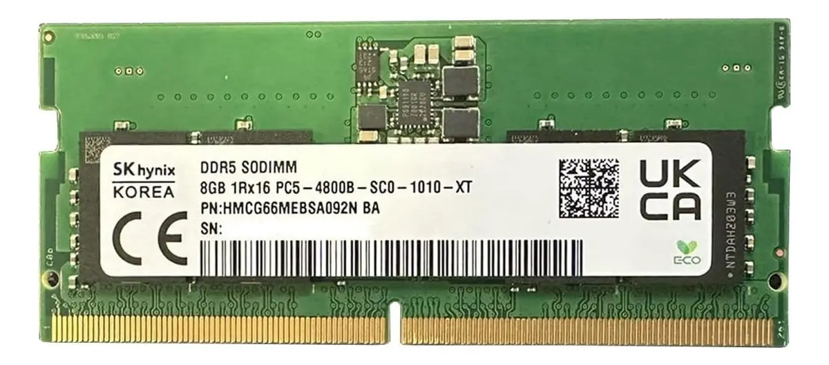 Memória Notebook 8GB SK hynix DDR5 4800MHz SODIMM | MercadoLivre