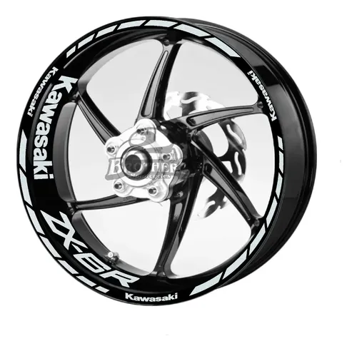 Kit Sticker Calcomania Rin Kawasaki Zx-6r Neon Reflejante M2