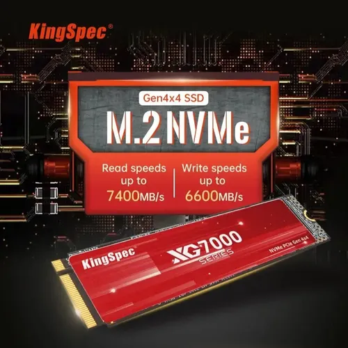 Disco Sólido Ssd Interno Nvme Kingspec Xg7000-2tb 2280 2tb Rojo