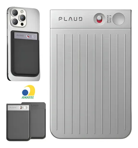 Plaud Note Gravador De Voz Ai E Tradutor Com Chatgpt 64gb Silver