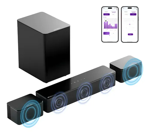 Soundbar Home Theater Tv Ultimea Poseidon D60 5.1 Dolbyatmos Preto