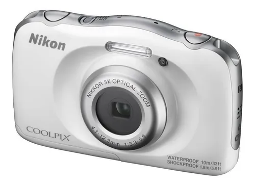 Cámara Nikon Coolpix W100 Waterproof Blanca + Sd 32 Gb. Blanco