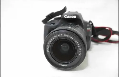Câmera Cânon Eos Kiss X7 Rebel Sl1 Lentes 18-55mm/ 55-250mm Preto