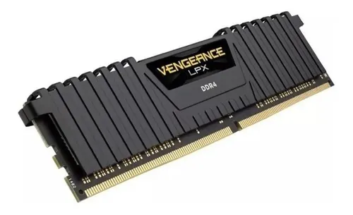 Memória RAM Vengeance LPX preto 32GB 2 Corsair CMK32GX4M2B3200C16