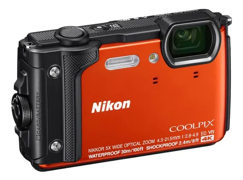 Câmera Nikon Coolpix W300 Wifi Gps À Prova D'água - Laranja