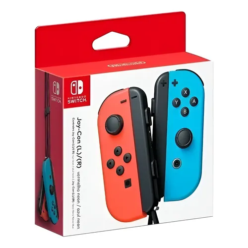Controle joystick sem fio Nintendo Switch Joy-Con (L)/(R) LED RGB