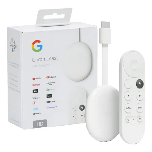Google Chromecast 4ª geração de voz HD 8GB branco com 1.5GB