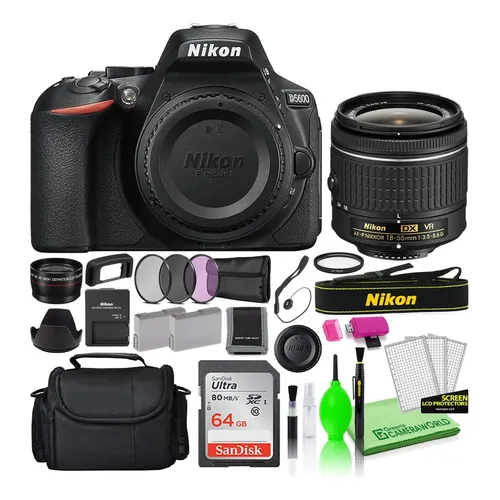 Nikon D5600 Kit Vídeo 1080p + Teleobjectivo 55mm | Frete grátis