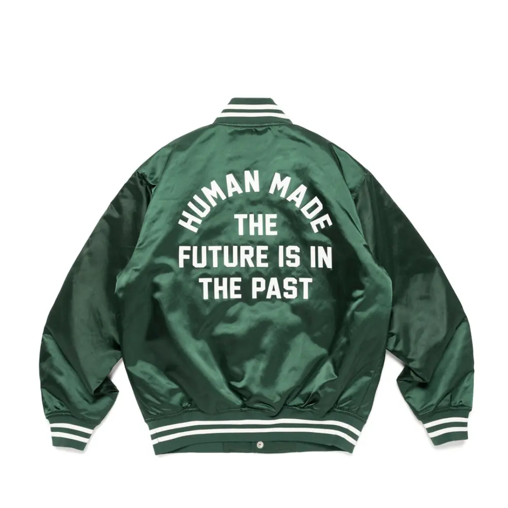 Human Made Nylon Stadium Jacket Green | Stylish