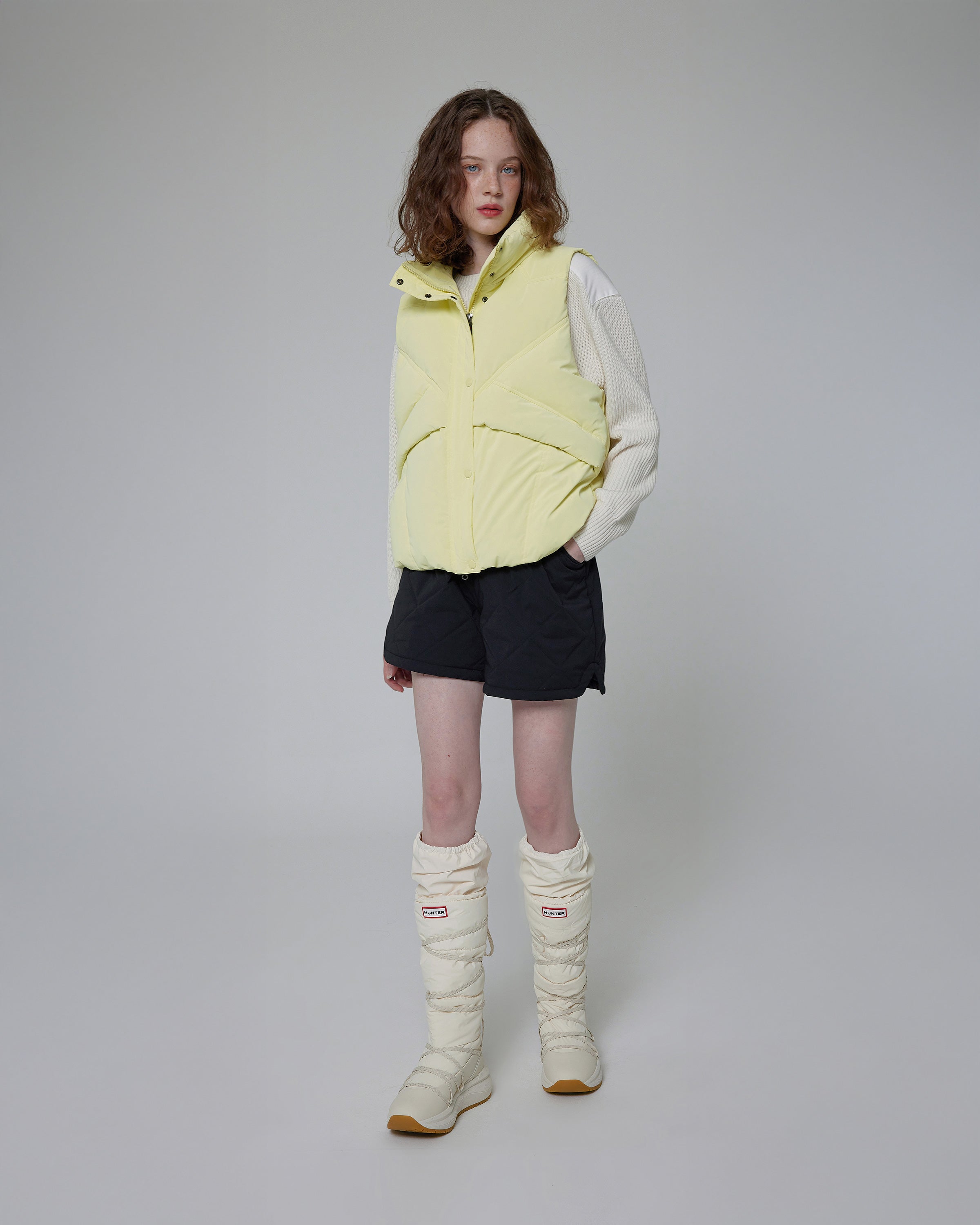 ユニセックス ハンター グリップ トール スノー ブーツ - ホワイト