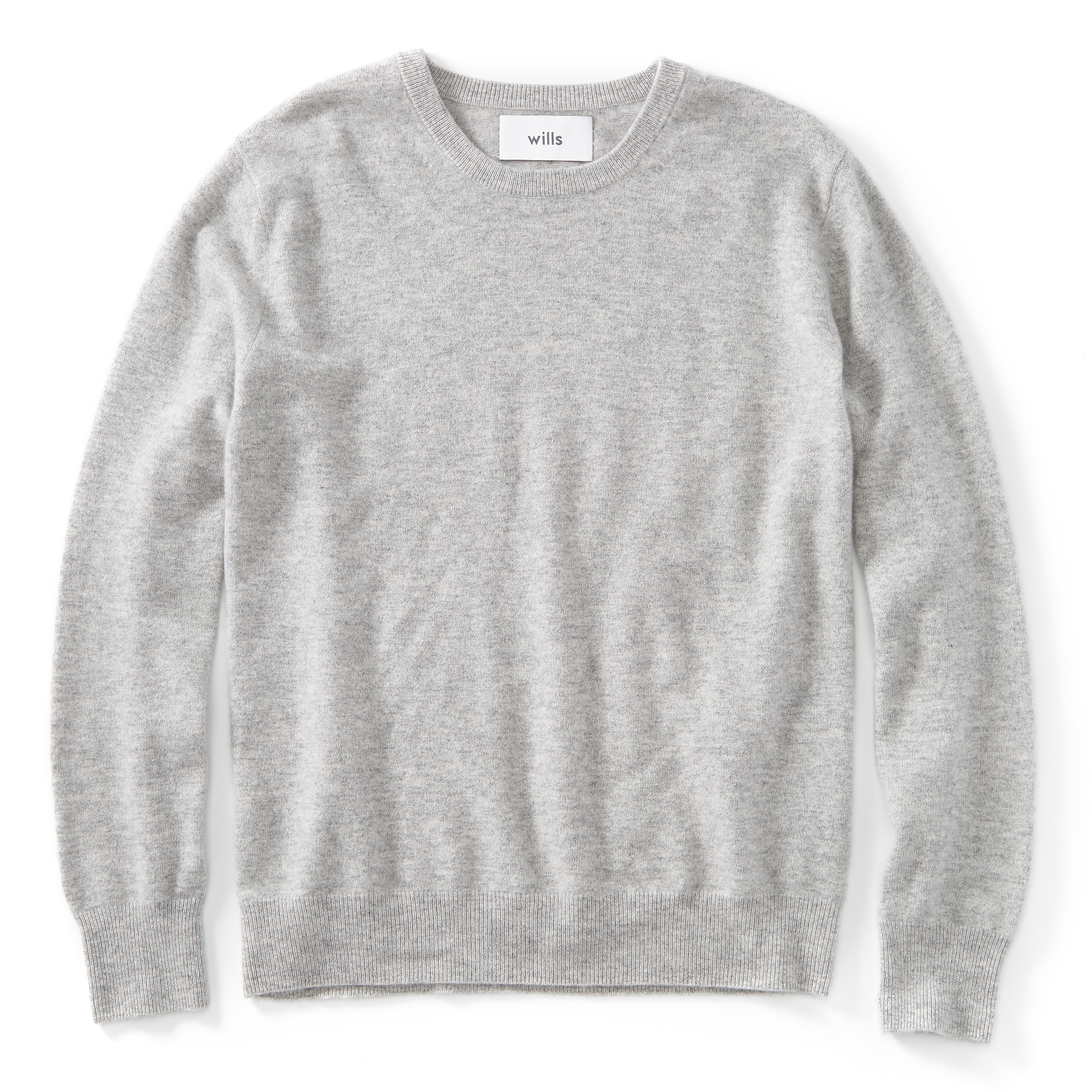 Wills Classic Cashmere Crewneck Sweater - Cement | Crew Neck