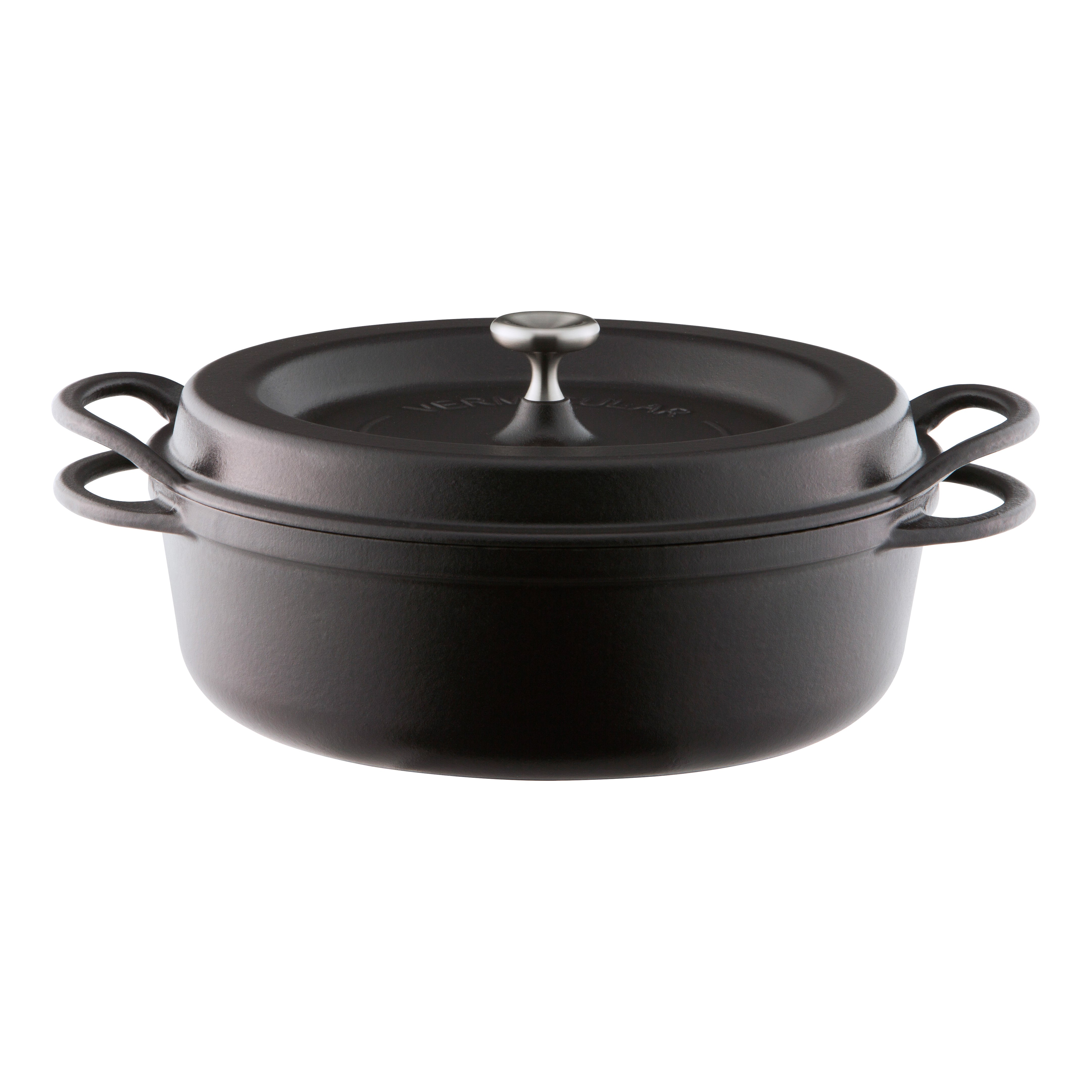 Vermicular Shallow Oven Pot - 3.9 qt - Matte Black | Cookware